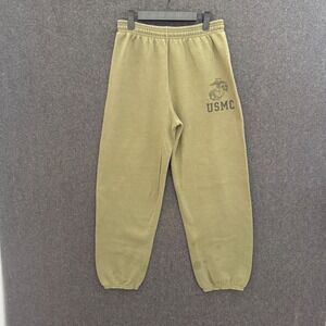USMC Military Issue Sweatpants Olive Drab Green Fleece Joggers Mens Small USA